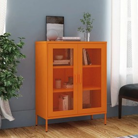 336174 vidaXL Armário de arrumação aço 80x35x101,5 cm laranja