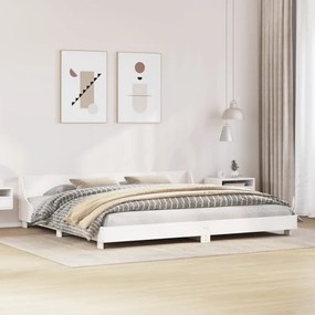 vidaXL Cama sem colchão 180x200 cm madeira de pinho maciça branco