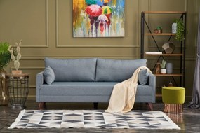 Sofá-Cama de 3 Lugares Bella – Azul – 208x85x81 cm