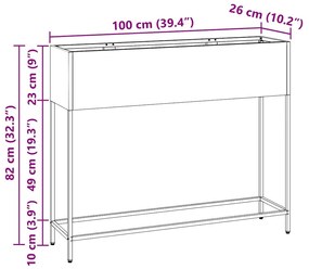 Estrutura Elevada para Jardim 100x26x82 cm Aço Inoxidável