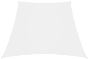 vidaXL Para-sol estilo vela tecido oxford trapézio 3/4x3 m branco