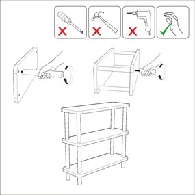 Estante Step – Pinheiro Atlântico – 80x75x28 cm
