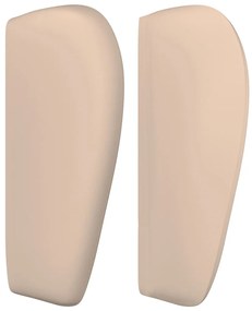 Cabeceira cama abas couro artificial 103x23x78/88 cm cappuccino