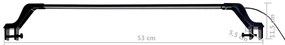 Lâmpada de aquário LED com braçadeiras 55-70 cm azul e branco