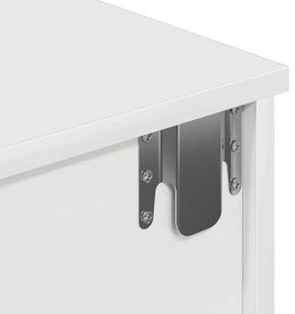 Prateleira parede c/ gavetas 80x34x17 cm deriv. madeira branco