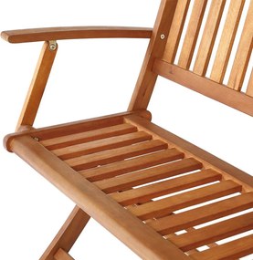 Banco de jardim em madeira de eucalipto 120 x 55 x 90 cm Castanho
