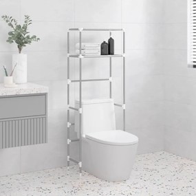 vidaXL Estante arrumação p/ sanita 2 níveis 53,5x28x143 cm ferro cinza