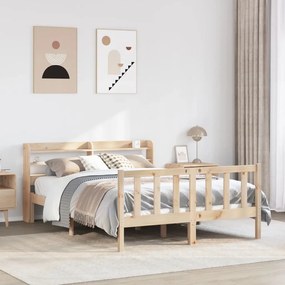 Cama sem colchão 135x190 cm madeira de pinho maciça