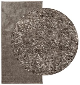 Tapete de pelo alto aspeto brilhante ISTAN 100x200 cm cinzento