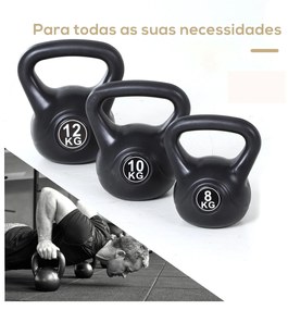 HOMCOM Peso Russo de 12 kg Kettlebell Preenchido de Areia com Punho La