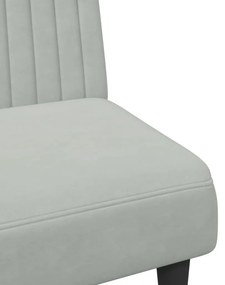 2 pcs conjunto de sofás veludo cinzento-claro