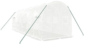 Estufa com estrutura de aço 12 m² 6x2x2 m branco