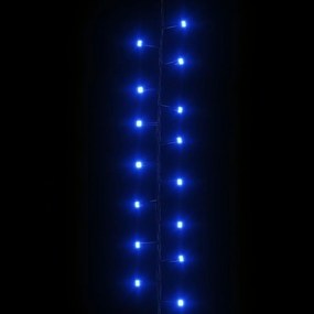 Cordão de luzes compacto 400 luzes LED 13 m PVC azul