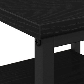 Armários de Cabeceira 2 pcs Carvalho Preto 34x36x50 cm Madeira Engenhe
