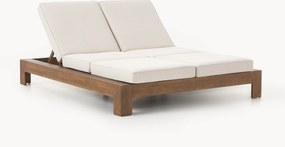 Espreguiçadeira de jardim dupla em madeira de acácia Joshua