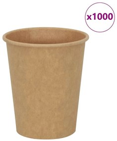 Copos de café de papel 1000 pcs 8oz 200ml castanho