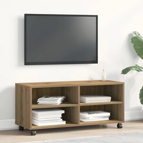 Armário de TV vidaXL Carvalho Artesanal 90x35x35 cm Madeira Técnica