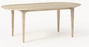 Mesa de jantar oval em madeira de carvalho Archie, 200 x 100 cm