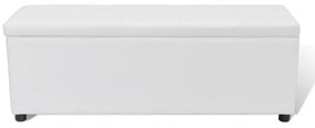 vidaXL Banco de arrumação 118x44x44 cm branco