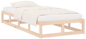 Estrutura de cama 90x200 cm madeira maciça