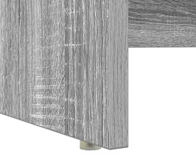 Mesa com Armazenamento Cinza Sonoma 120,5x44x88,5 cm Madeira Estrutura