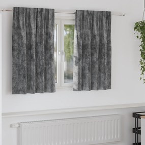 vidaXL Cortinas de Veludo 2 pcs com Olhais Cinza 140x140 cm