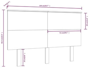 Cabeceira de cama 144x6x82,5 cm pinho maciço