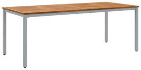 Mesa de Jardim 200x90x75 cm em Acácia Sólida e Metal