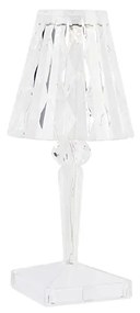 Candeeiro de mesa transparente incl. LED IP54 recarregável - Crystal Clássico / Antigo