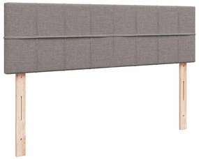 Cama otomana com colchão 140x200 cm tecido cinza