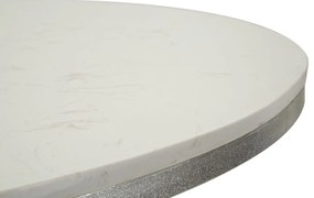 MESA DE JANTAR ISTANBUL Ø 100X76,5 CM PRATA E BRANCO