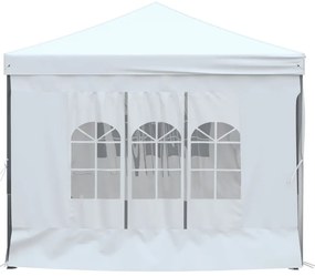 Tenda para festas dobrável com paredes laterais 3x6 m branco