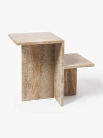 Mesa de apoio em travertino com dois tampos Distinct