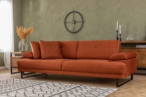 Sofá-cama de 3 Lugares Mustang – Laranja – 239x99x83 cm