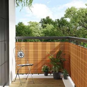 vidaXL Tela de varanda 1000x90 cm vime PE castanho-claro