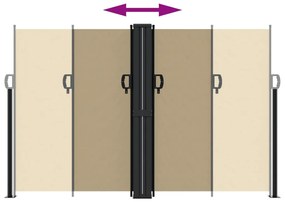 Toldo lateral retrátil 160x600 cm bege