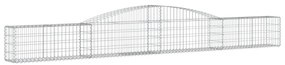Cestos gabião arqueados 7 pcs 400x30x40/60 cm ferro galvanizado