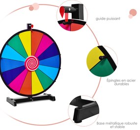 Roda de prêmios giratória com 14 slots para jogos/festas