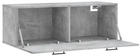 Armário parede 100x36,5x35cm derivados de madeira cinza cimento