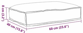 Cushion de Palete para assento Bege 60x40x8 cm Tecido Oxford