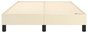 Estrutura de cama 120x200 cm couro artificial cor creme