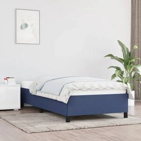 Estrutura de cama sem colchão 90x200 cm tecido azul