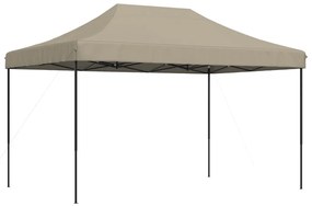 Tenda p/ festas pop-up dobrável 440x292x315cm cinza-acastanhado