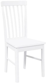 Cadeiras de jantar 2 pcs madeira de seringueira maciça branco