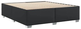 Estrutura de cama 180x200 cm couro artificial preto