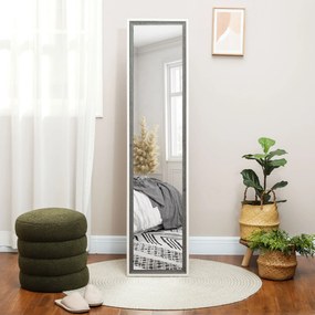 Espelho de Pé 37x157 cm Espelho de Corpo Inteiro com Estrutura de MDF