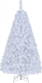 Árvore de Natal, 90 x 90 x 150 cm, Efeito Nevado com Luzes LED, Branco