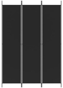 Biombo/divisória com 3 painéis 150x220 cm tecido preto