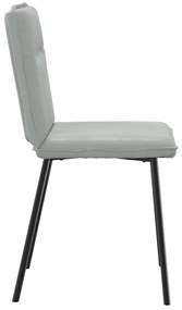 Cadeiras de jantar 2 pcs veludo cinzento-claro
