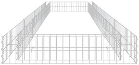 Canteiro elevado/cesto gabião 400x100x20 cm aço galvanizado